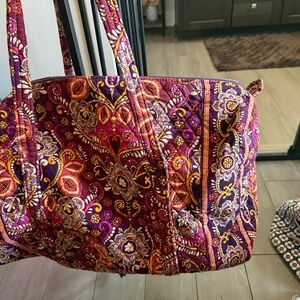 Vera Bradley Purple and Orange Paisley Travel Bag
